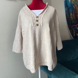 Y2k beige pullover sweater